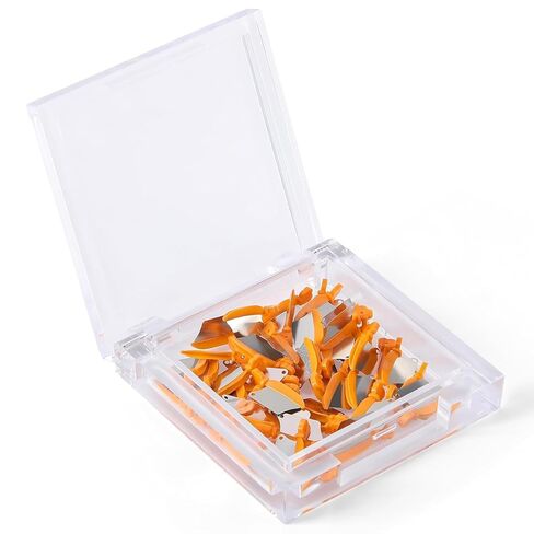 JMU 50 Pcs Dental Wedge Guard, Autoclavable Plastic Wedge Knife with Stainless Steel Plate, Small, Green in Kuwait