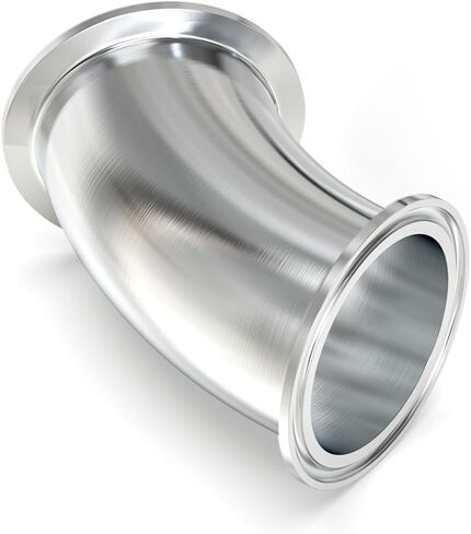 TAISHER 1PCS 304 Stainless Steel 2" Tube OD 45 Degree Elbow Sanitary Pipe Fittings 2" Tri Clamp 64MM Ferrule Flange with 2PCS Silicone Gaskets in Saudi Arabia