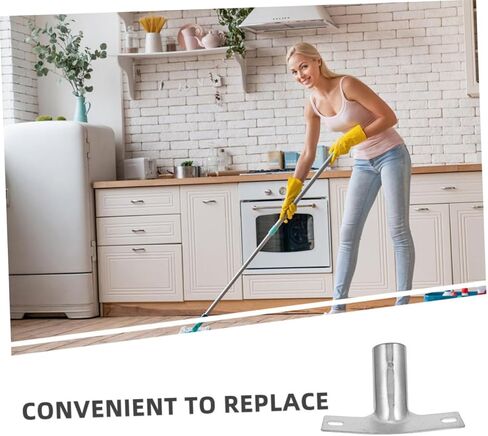Floor Brush Accessories Threaded Handle Bracket Adapter for Extendable Broom Handle Replacement Connector Mounting Braces for Household Cleaning 4.13X2.95X1.57 Inches in Saudi Arabia
