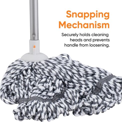 Superio String Microfiber Mop Replacement Head Only – Grey Refill for Self-Wringing Mop, Heavy Duty Floor Cleaning for Home, Kitchen, Bathroom, Office in Saudi Arabia