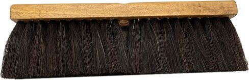 رأس مكنسة دفع من شعر الحصان النقي، 30.48 سم، كتلة خشبية شديدة التحمل مع فتحتين ملولبتين - تنظيف الغبار والحطام الناعم للاستخدام المنزلي أو الصناعي، شعيرات فاخرة فاخرة in Kuwait