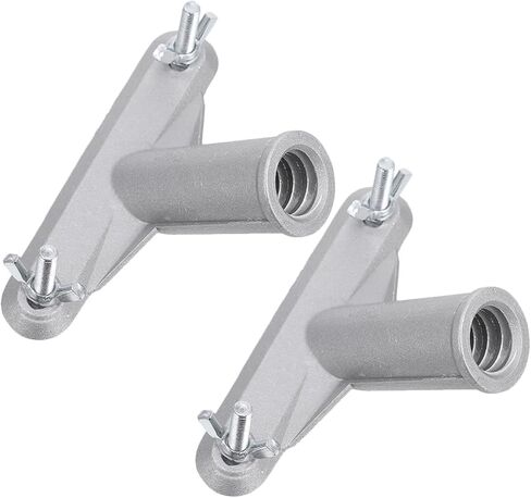 Veemoon Broom Handle Bracket Adapter, 2pcs Push Broom Pole Threaded Connector Cleaning Brush Head Connector Handle Tips Metal Mop Adapter Thickness Deck Brush Accessories (Threaded Port 18MM) in Saudi Arabia
