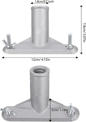 Veemoon Broom Handle Bracket Adapter, 2pcs Push Broom Pole Threaded Connector Cleaning Brush Head Connector Handle Tips Metal Mop Adapter Thickness Deck Brush Accessories (Threaded Port 18MM) in Saudi Arabia
