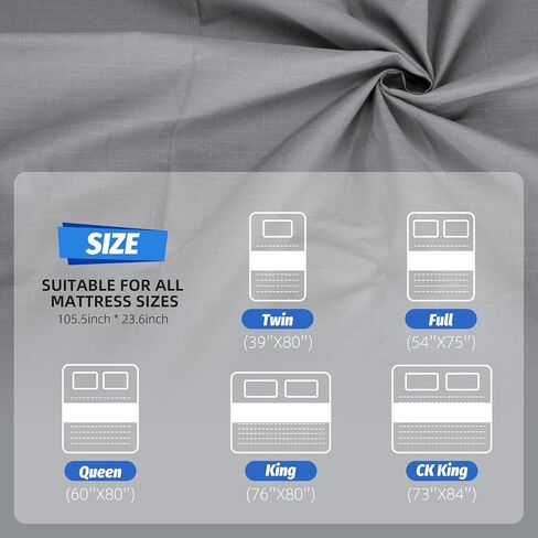 Grounding Mat for Bed 90% Organic Cotton+10% Pure Silver Fiber, Grounding Fitted Sheets for All Mattress Sizes, with Static grounding Cord and Test Pen (White, 105.5 * 23.5 inch) in Saudi Arabia