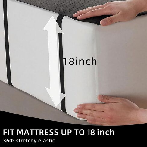 حصيرة أرضية للسرير، حصيرة أرضية موصلة لتحسين النوم، وتخفيف التوتر، وسادة أرضية مضادة للانزلاق من جلد البولي يوريثان الممتاز مع سلك أرضي، 68.58 سم × 191.44 سم، أسود، تناسب سرير بحجم كوين in Kuwait