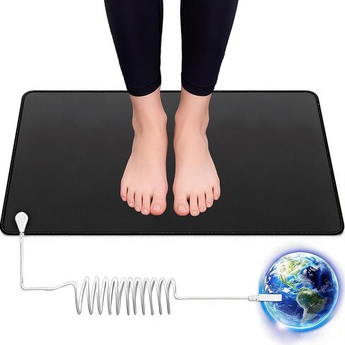 Grounding Mat 16"x24", Conductive Carbon Fiber PU Leather Grounding Pad for Sleep Energy Pain Relief Inflammation, Indoor Earth Connection Therapy for Home Office Yoga in Kuwait