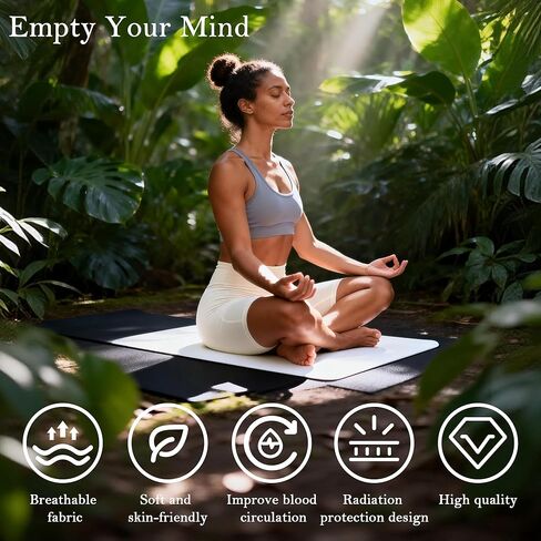 Grounding Mat 16"x24", Conductive Carbon Fiber PU Leather Grounding Pad for Sleep Energy Pain Relief Inflammation, Indoor Earth Connection Therapy for Home Office Yoga in Kuwait