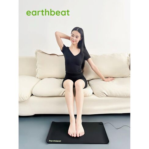 earthbeat Classic Grounding Mat. Grounding Tester Kit Included. Natural Therapy for Sleep Quality, Anti-Inflammation and Wellness. Conductive Vegan Leather. 13"×24" in Saudi Arabia