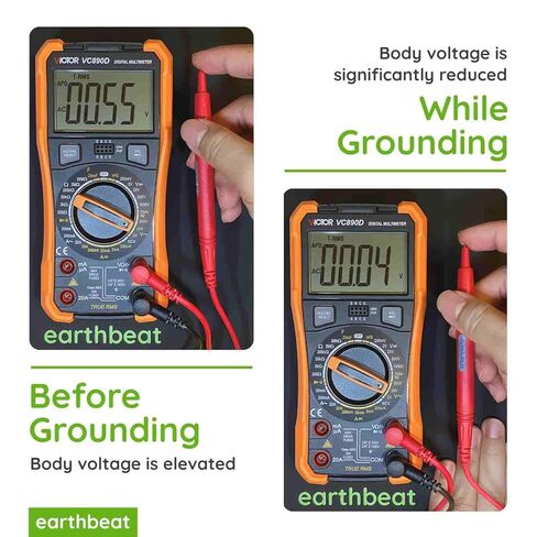 earthbeat Classic Grounding Mat. Grounding Tester Kit Included. Natural Therapy for Sleep Quality, Anti-Inflammation and Wellness. Conductive Vegan Leather. 13"×24" in Saudi Arabia