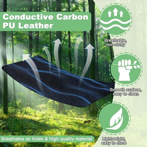 Grounding Mat for Bed Earth Connected Mat for Sleep with Grounding Plug Adapter,Cords,Conductive Mattress Pad (54x78 Inch) in Kuwait