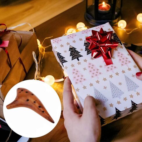 12 Hole Tone C Ceramic Ocarina, Alto Ocarina Classic Straw Fire Masterpiece Collectible, Ocarinas Instrument with Song Book Neck Cord Carry Bag, Ceramic ocarina for Student/Adults/Beginners in Saudi Arabia