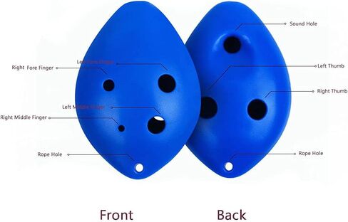 4pcs Plastic Ocarina Instrument 6 Holes Soprano C Key Ocarina, Easy Music Instrument for Beginners Player, Color : Black Orang Blue Purple in Saudi Arabia
