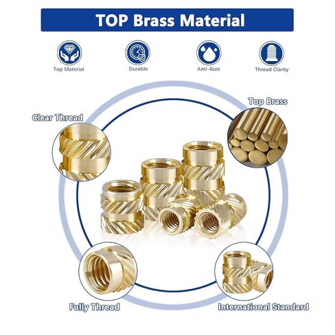 380Pcs JSIERLUOV Threaded Inserts Assortment Kit M2 M2.5 M3 M4 M5 for 3D Printing Components Plastic molding, Metric Brass Knurled Nuts Insert by Heat into Plastic Parts in Saudi Arabia