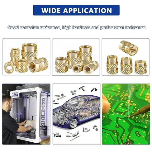 380Pcs JSIERLUOV Threaded Inserts Assortment Kit M2 M2.5 M3 M4 M5 for 3D Printing Components Plastic molding, Metric Brass Knurled Nuts Insert by Heat into Plastic Parts in Saudi Arabia