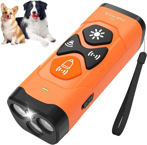2025 Dog Bark Deterrent Device Rechargeable Ullasonic Anti-Barking Trainer Stops Barking & Bad Behavior 23FT Long-Range Safe for Dogs No Shock Press Button Instant Control Dog Training Indoor Outdoor in Kuwait