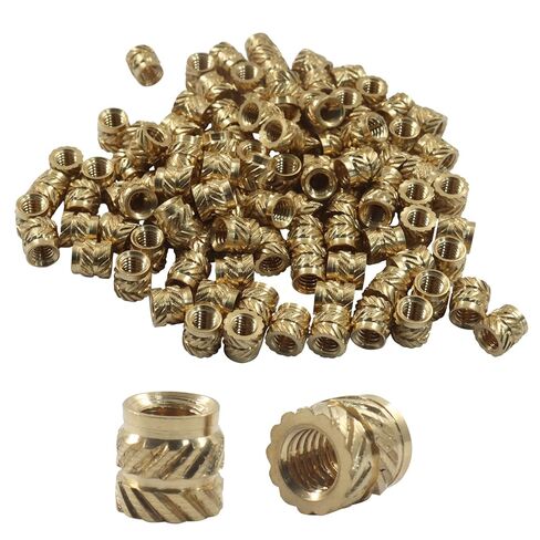 100Pcs M4 Brass Heat Set Inserts - Premium Knurled Threaded Nuts for 3D Printing, Plastic Parts & DIY Projects, High-Temperature Resistant, Easy Heat Installation(M4x6x6mm) in Kuwait