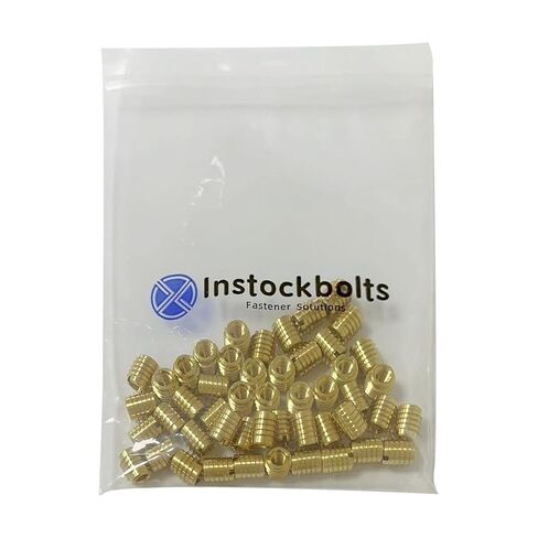 حشوة ملولبة 1/4 بوصة - 20 للخشب الصلب، حشوة سكين نحاسية، 1/4 بوصة - 20 خيط داخلي، طول 0.5 بوصة، عبوة من 25 قطعة in Kuwait