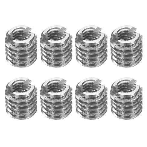 uxcell 30Pcs Threaded Insert, Stainless Steel M3-0.5 Female to M5-0.8 Male Repair Nut 6mm Long Thread Adapters Sleeve Reducing Nut Thread Repair Screw for Hardwoods Softwoods in Saudi Arabia