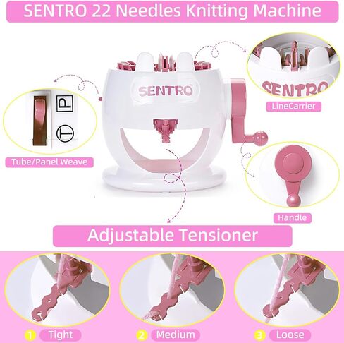 SENTRO Knitting Machine, 22 Needle Knitting Machines, Smart Circular Crochet Machine, Circular Knitting Machine, hat loom machine, knitting machines for adults, Sock Loom, Socks,Hat,Scarf,glove in Kuwait