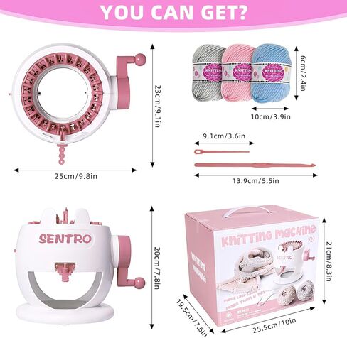 SENTRO Knitting Machine, 22 Needle Knitting Machines, Smart Circular Crochet Machine, Circular Knitting Machine, hat loom machine, knitting machines for adults, Sock Loom, Socks,Hat,Scarf,glove in Kuwait