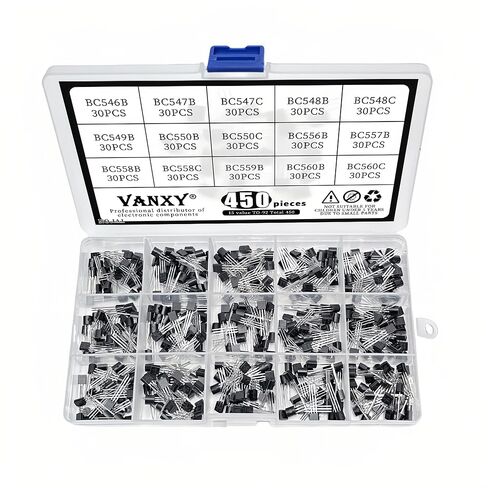 450PCS 15Values Transistor Kits BC546B BC547B BC547C BC548B BC556B BC557B BC558B BC559B BC560B BC548C BC558C BC550C BC560C BC549B BC550B TO-92 PNP NPN Power BJT Bipolar Junction Transistor in Kuwait