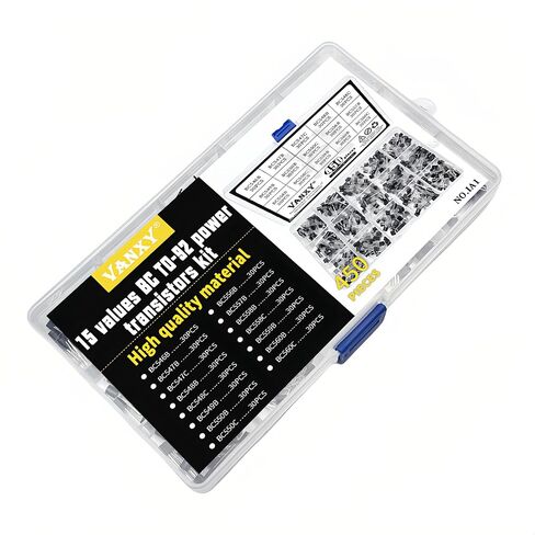 450PCS 15Values Transistor Kits BC546B BC547B BC547C BC548B BC556B BC557B BC558B BC559B BC560B BC548C BC558C BC550C BC560C BC549B BC550B TO-92 PNP NPN Power BJT Bipolar Junction Transistor in Kuwait