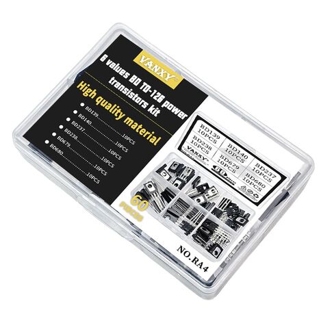 BD139 BD140 BD237 BD238 BD679 BD680 TO-126 Transistor Kits 6Values*10pcs=60pcs Power Transistors for Circuit Design, Repair, Learning & Experiments in Kuwait