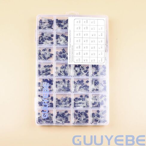 675PCS 27 Values 2N2222 BC547 2N3904 2N3906 2N5551 BC557 S8550 BC548 BC549 BC550 BC556 2N5401 2N2907 S8050 2N5087 2N4125 BC517 Transistor NPN PNP BJT Transistors of Semiconductor Products in Saudi Arabia