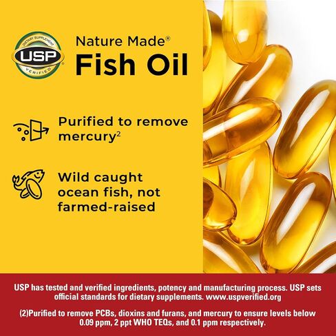 Nature Made Fish Oil Omega 3 Supplements, 1200 mg Softgels, Omega 3 Fish Oil for Healthy Heart Support, 150 Softgels, 75 Day Supply in Saudi Arabia