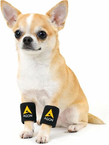 AGON (زوج) دعامة ضغط قدم الكلاب الأمامية للكلاب مع دعامة تحمي الجروح وتشفى وتمنع الإصابات والالتواء، وتساعد في فقدان الاستقرار الناجم عن التهاب المفاصل (صغير/متوسط) in Kuwait