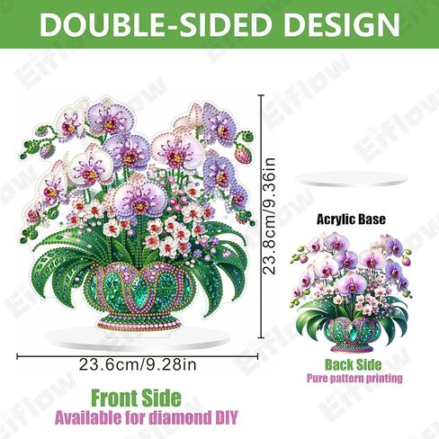 eiflow desktop diamond Art Ornament Kit للبالغين العلم الأمريكي ، DIY Tabletop Diamonds Painting Kit Gnome ، Acrylic Diamond Art Painting on Stand (4 يوليو) in Saudi Arabia