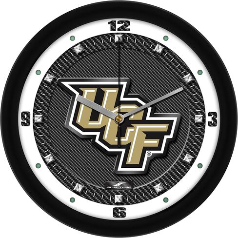 SunTime UCF Knights Wall Clock, Printed Carbon Fiber Team Art, Silent Non-Ticking Quartz Movement, 11.5" in Saudi Arabia