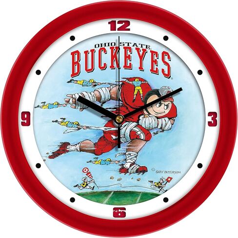 SunTime Ohio State Buckeyes Football Wall Clock - Down The Field by Gary Patterson - 11.5" in Saudi Arabia