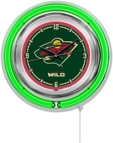 Holland Bar Stool NHL Unisex-Adult Double Neon Ring, 15" Dia. Logo Clock in Saudi Arabia
