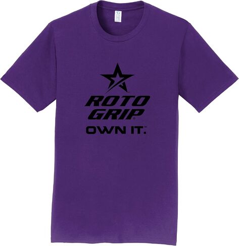 Logo Infusion Purple T-Shirt 100% Cotton - Roto Grip Bowling - Black Roto Grip Logo - Design 00AS in Saudi Arabia
