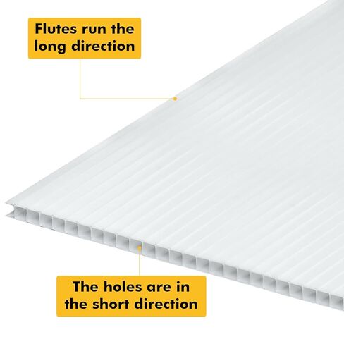 Corrugated Plastic Board 24x36 inch - 4 Pack White Plastic Poster Board, 3/16'' (5MM) Thick Blank Board, Waterproof Sheets for Indoor & Outdoor Use, Displays in Saudi Arabia