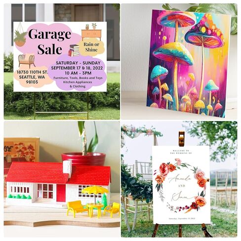 Corrugated Plastic Board 24x36 inch - 4 Pack White Plastic Poster Board, 3/16'' (5MM) Thick Blank Board, Waterproof Sheets for Indoor & Outdoor Use, Displays in Saudi Arabia