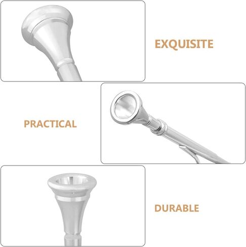 BESPORTBLE Pure Copper French Horn Mouthpiece Replacement 2.56 Inch Silver Brass Instrument Accessories for Beginners and Professional Horn Players in Saudi Arabia