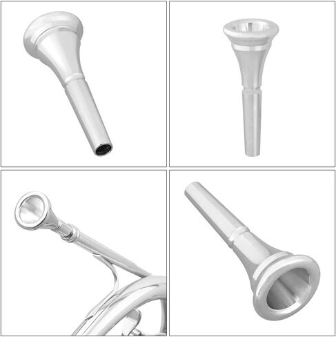 BESPORTBLE Pure Copper French Horn Mouthpiece Replacement 2.56 Inch Silver Brass Instrument Accessories for Beginners and Professional Horn Players in Saudi Arabia