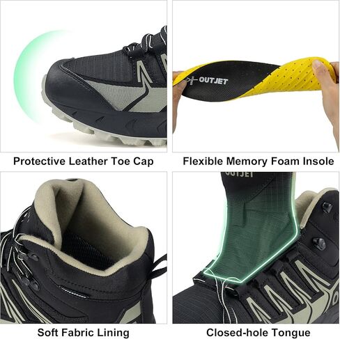 Women's Waterproof Hiking Boots Lightweight Comfortable Non-Slip Outdoor Walking Trekking Trails Boot in Saudi Arabia
