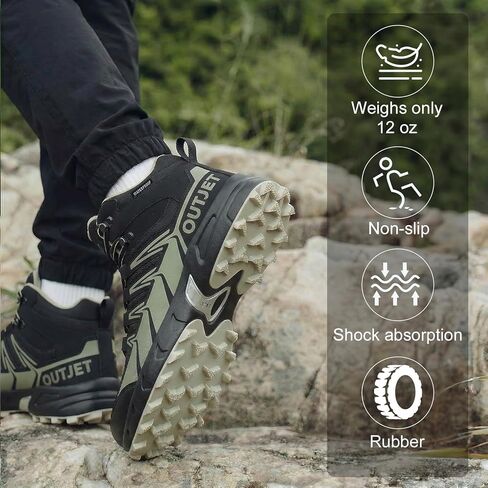 Women's Waterproof Hiking Boots Lightweight Comfortable Non-Slip Outdoor Walking Trekking Trails Boot in Saudi Arabia