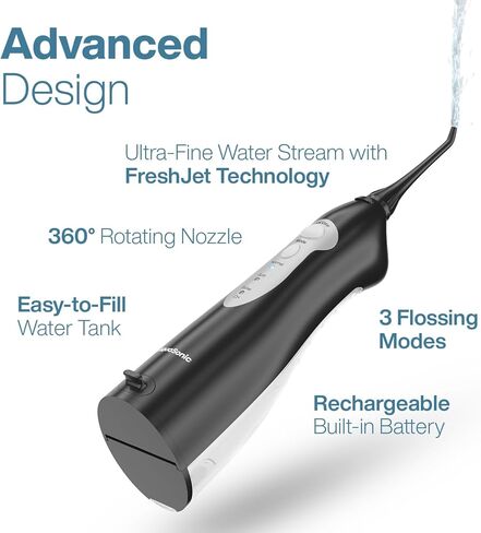 AquaSonic Aqua Flosser - Cordless Rechargeable Water Flosser for Teeth - Waterproof, Portable Oral Irrigator for Dental Cleaning with 5 Jet Tips – Braces Home Travel in Saudi Arabia