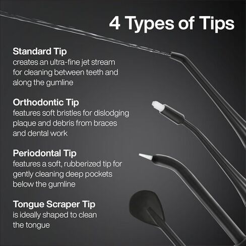 AquaSonic Aqua Flosser - Cordless Rechargeable Water Flosser for Teeth - Waterproof, Portable Oral Irrigator for Dental Cleaning with 5 Jet Tips – Braces Home Travel in Saudi Arabia