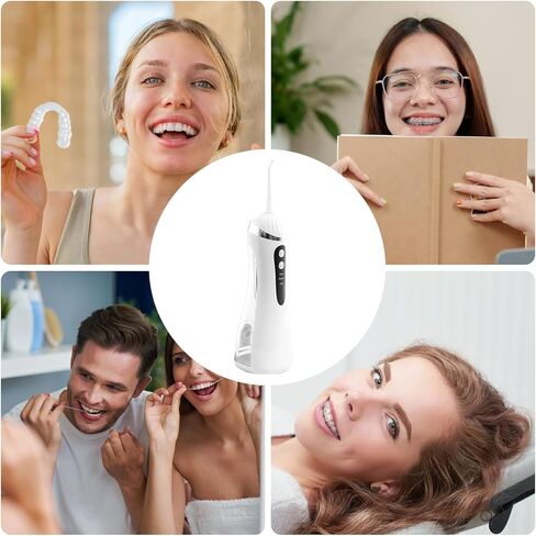 Portable Irrigator | Rechargeable with 200ml Tank for Cleaning – 3 Modes Irrigator, for Shower, Bathroom, Workplace, After Meals, Travel, Home, Brackets and Adults in Saudi Arabia
