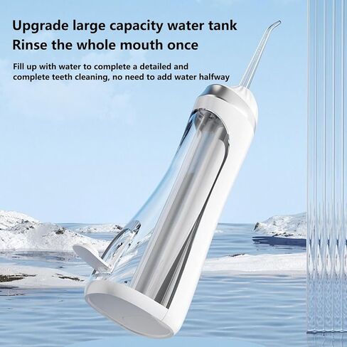 Portable Irrigator | Rechargeable with 200ml Tank for Cleaning – 3 Modes Irrigator, for Shower, Bathroom, Workplace, After Meals, Travel, Home, Brackets and Adults in Saudi Arabia