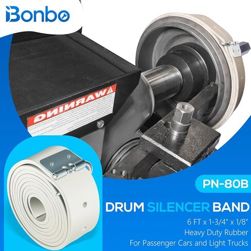Bonbo PN-80B Brake Lathe Drum Silencer Band for Passenger Cars and Light Trucks, 6 Ft x 1-3/4" x 1/8", Universal Rubber Noise Reduction Band Fits for Ammco, FMC, Performance & Van Norman Brake Lathes in Kuwait
