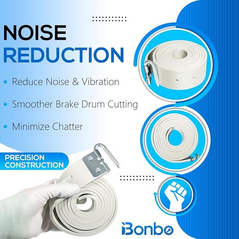 Bonbo PN-80B Brake Lathe Drum Silencer Band for Passenger Cars and Light Trucks, 6 Ft x 1-3/4" x 1/8", Universal Rubber Noise Reduction Band Fits for Ammco, FMC, Performance & Van Norman Brake Lathes in Kuwait