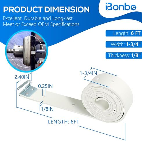 Bonbo PN-80B Brake Lathe Drum Silencer Band for Passenger Cars and Light Trucks, 6 Ft x 1-3/4" x 1/8", Universal Rubber Noise Reduction Band Fits for Ammco, FMC, Performance & Van Norman Brake Lathes in Kuwait