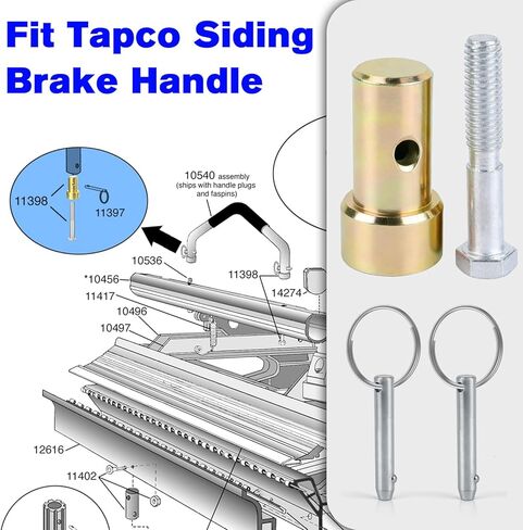 Replacement Tapco Siding Brake Part 11398 Hemming Handle Plug Bolts,11397 Pull Pins For Tapco PRO 14 PRO 19 PRO 50 Maximum MX Windy Tapco Siding Brake Tool Parts in Saudi Arabia