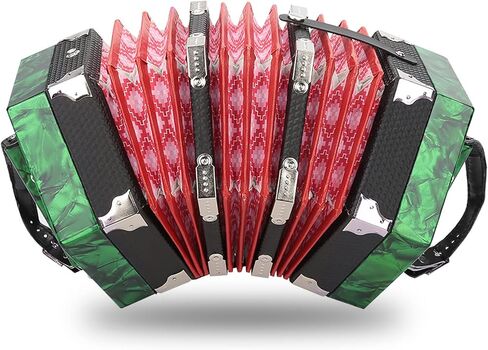 Gaeirt Professional Concertina concertina for beginners 20 Buttons Accordion with Strap and Carrying Bag Beginner Musical Instrument for Daily Practice Stage Accordions in Saudi Arabia